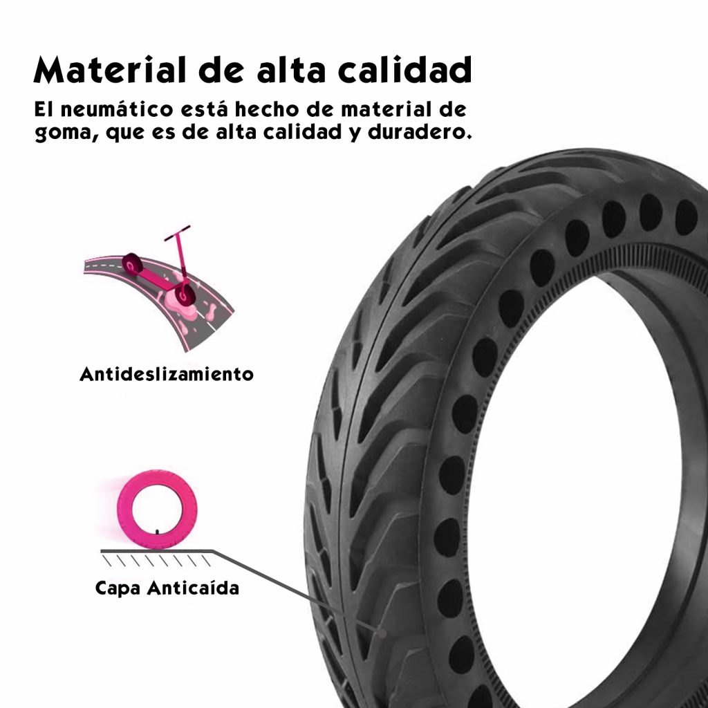 Ruedas Patinete Xiaomi Pro 2 Ruedas Macizas Patinete Xiaomi 8.5" - Antipinchazos - Para M365/Pro/1S - 2 Unidades Ruedas Sólidas Patinete