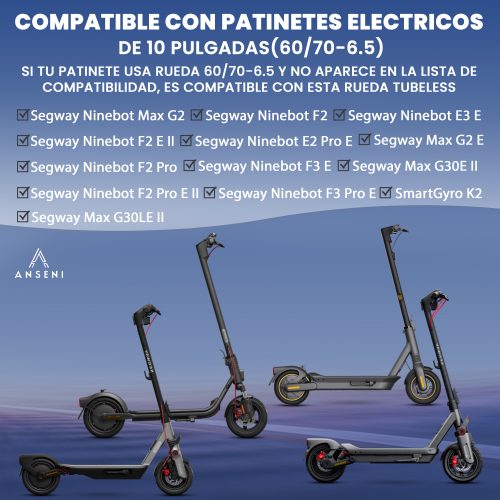 Rueda tubeless 60/70-6.5 para xiaomi 5, Segway Ninebot E3 E,Ninebot Max G30/G30D,Smartgyro  (1 Unidad) - Imagen 3